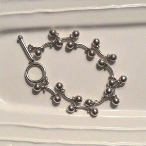 SILPADA .925 Sterling Silver "DNA" TOGGLE CLASP BRACELET w/ Silpada tag! B0523 SILPADA .925 Sterling Silver "DNA" TOGGLE CLASP BRACELET w/ Silpada tag! B0523